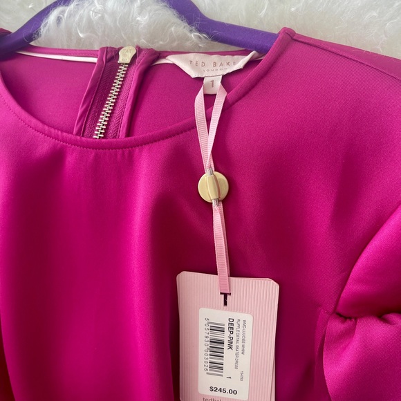 Ted Baker Magenta Ruffle Skater Formal Dress - Picture 5 of 7